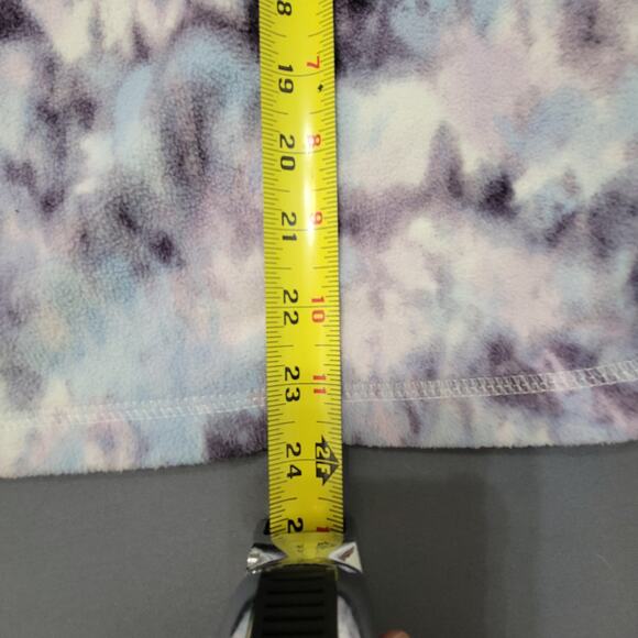 Eddie Bauer Purple Blue Cloud Wash 1/4 Zip Fleece Pullover Mock Neck L - Picture 5 of 8